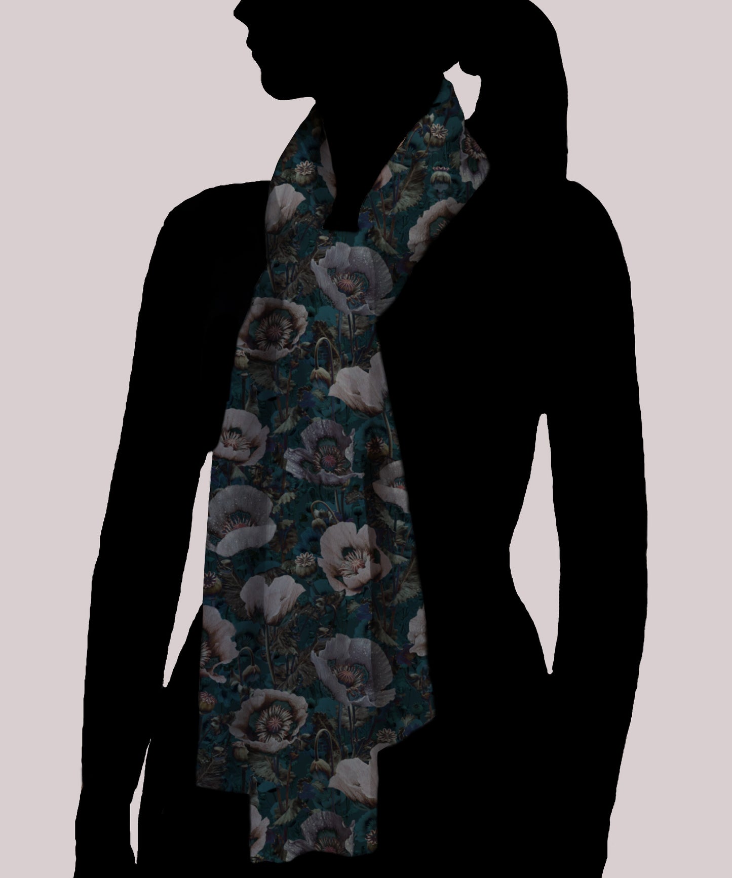 Dewdrop Poppies - petrol