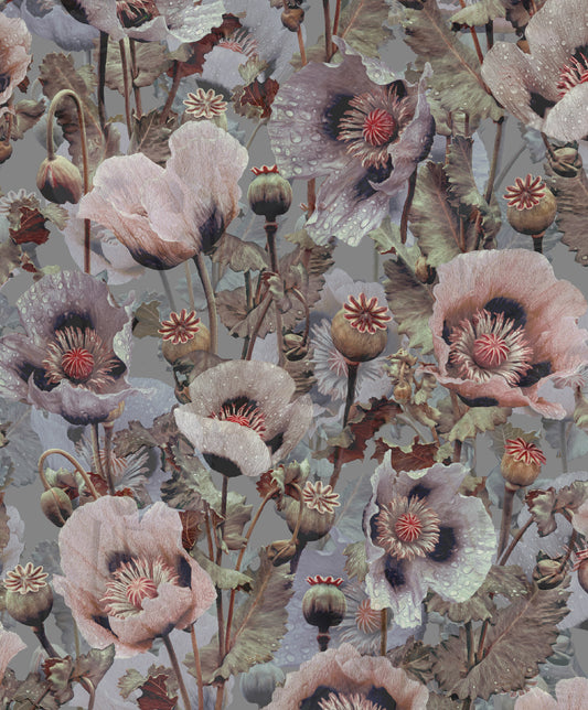 Dewdrop Poppies - pastels